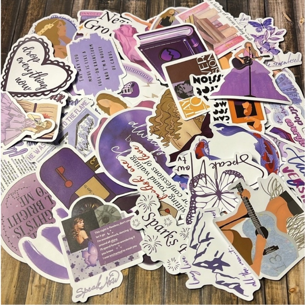 5for$10 Purple Aesthetic, Singer Taylor Swift 50Pc
Stickers Notebook Accessories